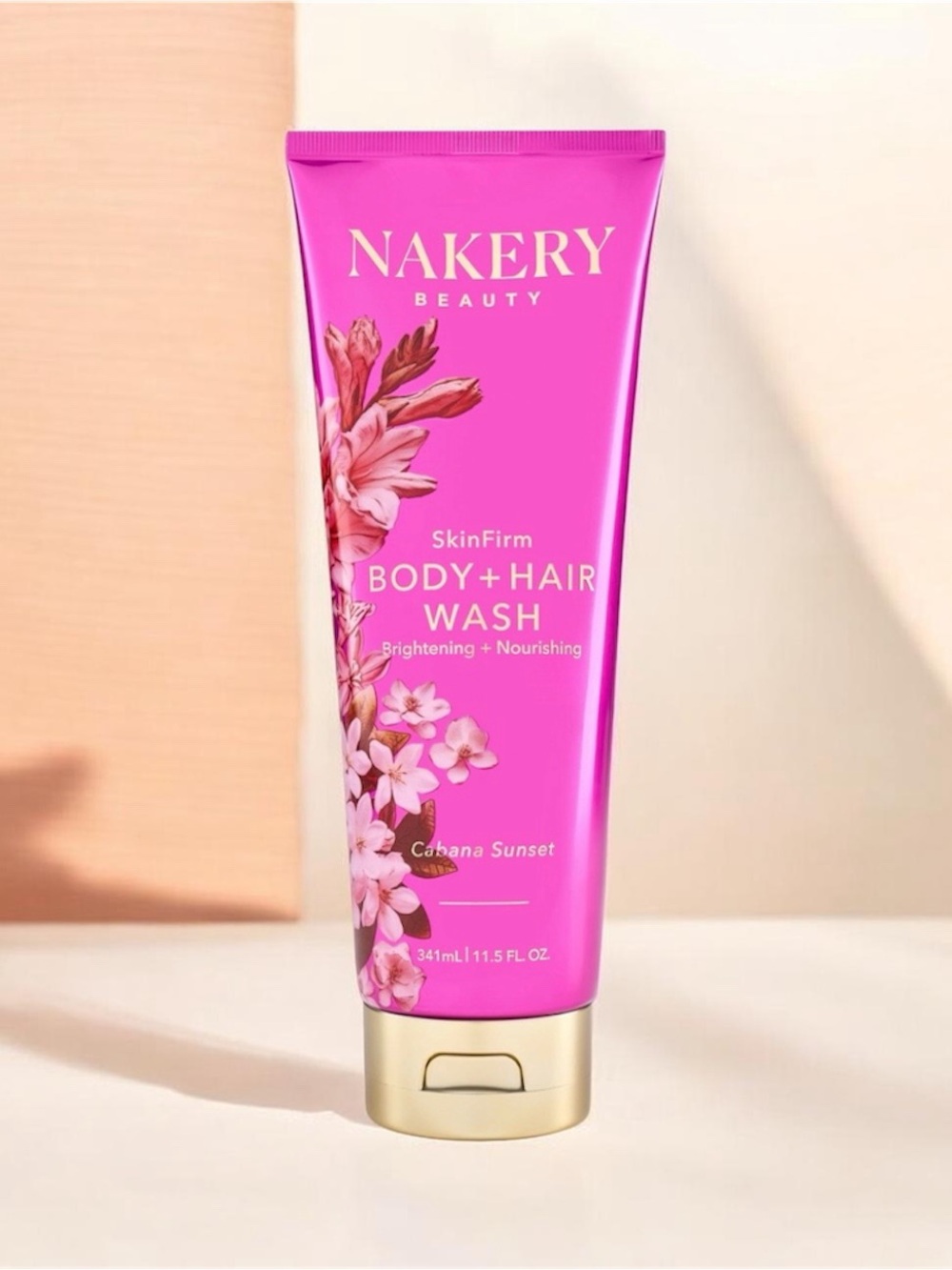 Nakery Beauty SkinFirm Body + Hair Wash — Pink (Cabana Sunset)